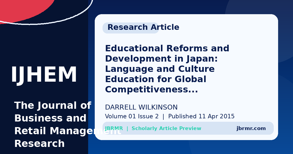 Educational Reforms and Development in Japan: Language and Culture ...